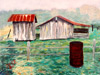 Wallace Barn - Lincoln County, MS - Oil on Canvas